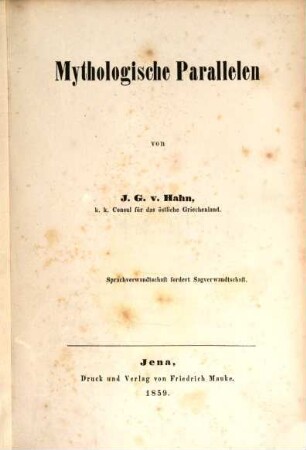Mythologische Parallelen
