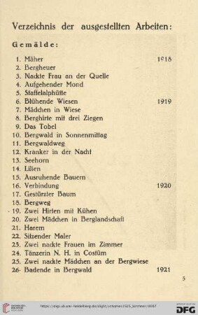 Gemälde (Nr. 1-55)