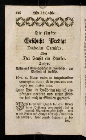 106-129, Die fuenfte Geschicht Predigt