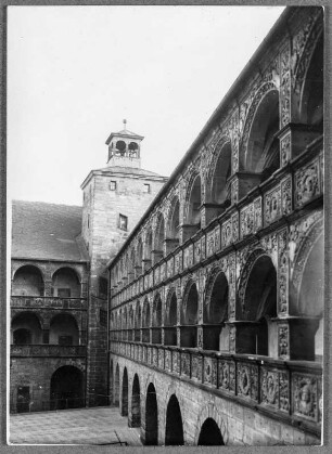 Blick in den Hof der Plassenburg in Kulmbach