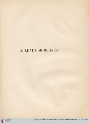Tableaux Modernes (Nr. 60 - 141)