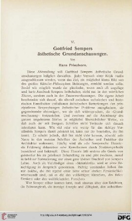 Gottfried Sempers ästhetische Grundanschauungen