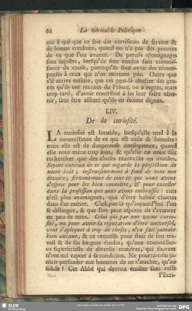 LIV. De la curiosité
