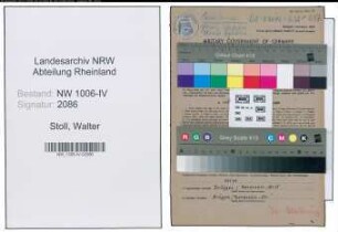 Entnazifizierung Walter Stoll , geb. 04.10.1906 (Zollsekretaer)