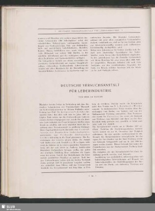 Deutsche Versuchsanstalt Für Lederindustrie