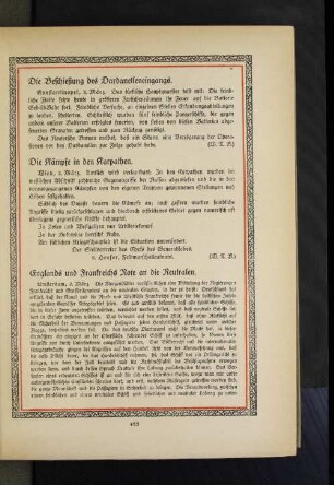 Englands und Frankreichs Note an die Neutralen.