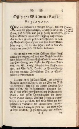 Officier-Wittwen-Casse-Reglement