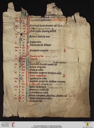 Kalender, lat. (Juli/August)