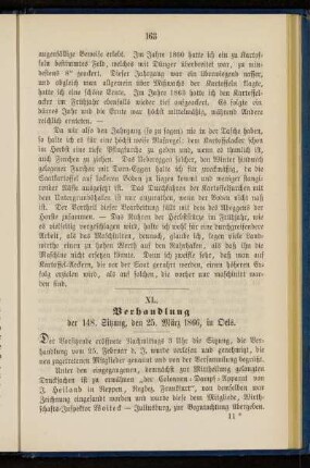 XL. Verhandlung der 148. Sitzung, den 25. März 1866, in Oels