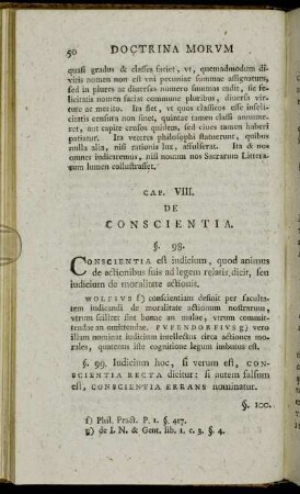 Cap. VIII. De Conscientia
