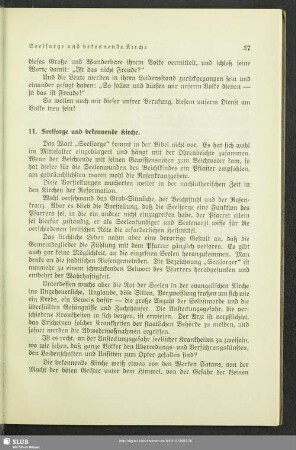 11. Seelsorge und bekennende Kirche