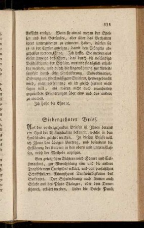 Siebenzehnter Brief