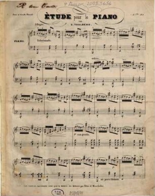 Etude pour le piano