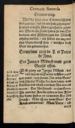 Ein Junger Münch wolt gern Genss essen.