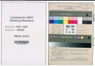 Entnazifizierung Erich Nitsch , geb. 02.07.1899 (Arbeiter)