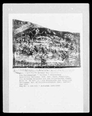 Vergilius Vaticanus & Der vatikanische Vergil — Die Griechen verlassen das Trojanische Pferd und erobern Troja, Folio 19recto
