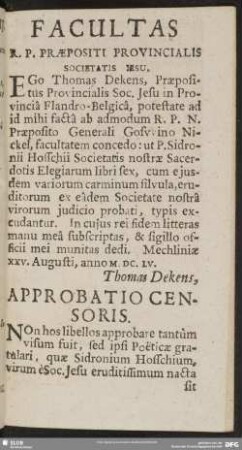 Approbatio Censoris