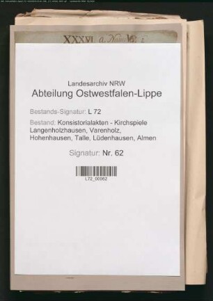 Kircheneinkünfte (v.a. Forderungen, Streitigkeiten)
