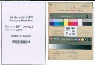 Entnazifizierung Elisabeth Braun , geb. 07.04.1900 (Kauffrau)