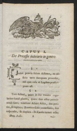 Caput I. De Processu iudiciario in genere
