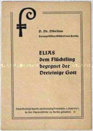 Predigt des evangelischen Bischofs Otto Dibelius zum Dreifaltigkeitsfest 1947