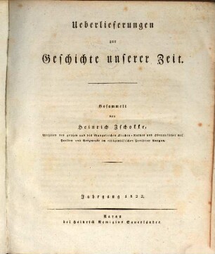 Überlieferungen zur Geschichte unserer Zeit. 6. 1822