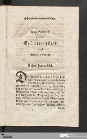 Erstes Hauptstück.