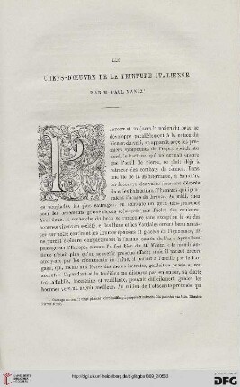 2. Pér. 2.1869: Paul Mantz, Les chefs-d'œuvre de la peinture italienne : [Rezension]