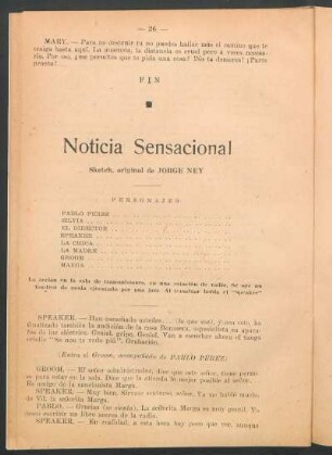 Noticia sensacional : Sketch