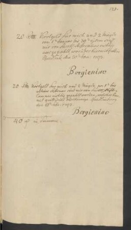 ... Kostgeld für mich und 2 Mägde ... Quedlinburg den 30ten Jan: 1793 ... Quedlinburg den 28ten Febr. 1793 ...