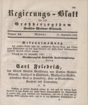 Nr. 14 : 27. September 1843