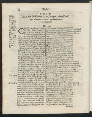 Liber IV. Ab Exitu Israëlitarum tabernaculoque Dei constito, usque ad templum Salomonis, Epocha annorum, CCCCLXXX