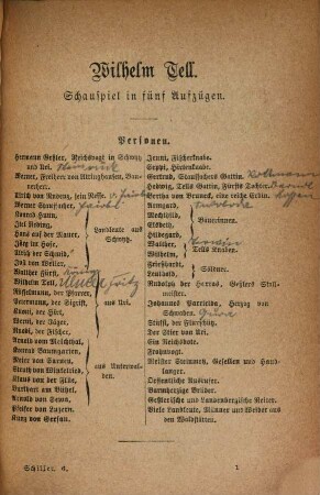Schillers sämmtliche Werke : in 12 Bänden. 6, Wilhelm Tell. Die Huldigung der Künste. Macbeth. Turandot, Prinzessin von China