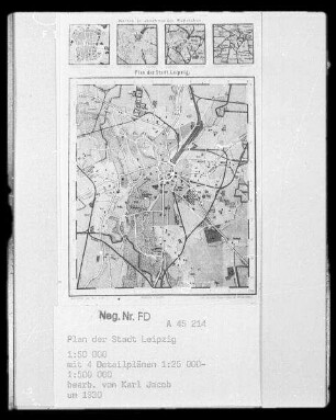 Plan der Stadt Leipzig, 4 Detailpläne
