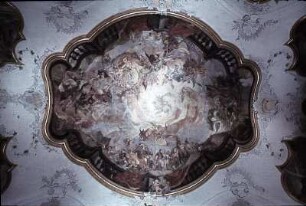 Gottvater in der Glorie, von Vertretern himmlischer und irdischer Macht umgeben