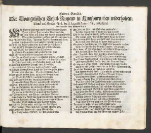 Friedens-Gemähld ... Anno 1685. augetheilet ...