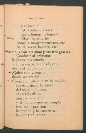 Antonio, ronda del amor y las tres gracias