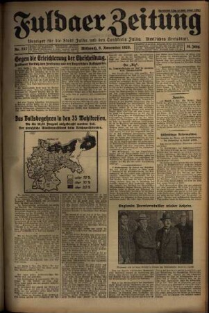 Ausgabe vom Mittwoch, den 06. November 1929.