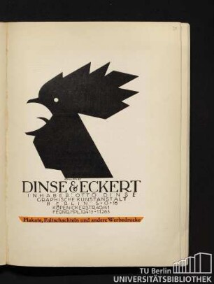 Dinse & Eckert. Plakate, Faltschachteln und andere Werbedrucke