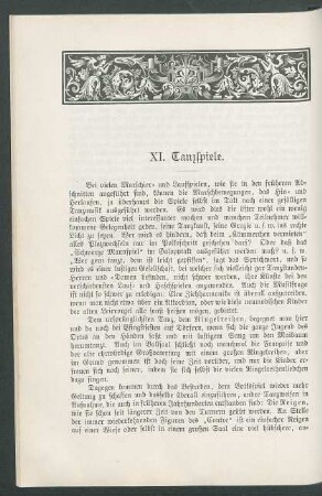 XI. Tanzspiele.