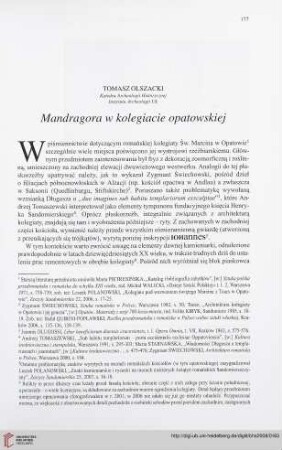 70: Mandragora w kolegiacie opatowskiej