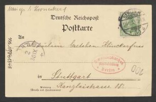 Brief an Margarethe Klinckerfuss : 29.09.1903