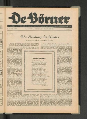 21. Jahrgang, Hamburg-Langenhorn, Dezember 1956, Nummer 12