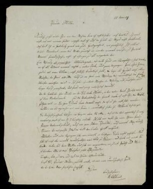 Nr. 18: Brief von Karl Otfried Müller an seine Mutter, Ohne Ort, 21.1.1819