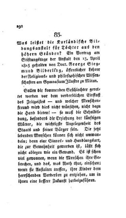 Was leistet die Kurländische Bildungsanstalt für Töchter aus den höheren Ständen? : [83.]