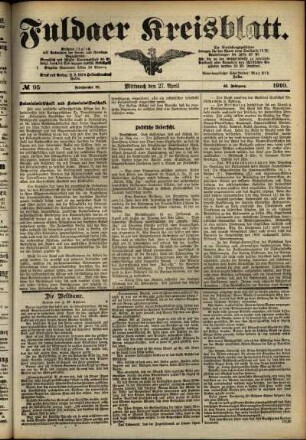 Ausgabe vom Mittwoch, den 27. April 1910.