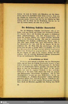 Die Gestaltung kirchlicher Frauenarbeit