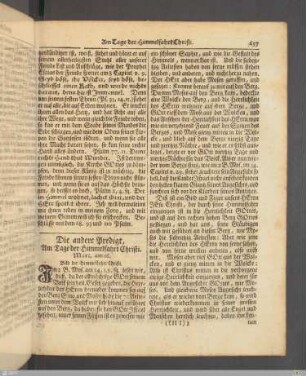 Die andere Predigt am Tage der Himmelfarth Christi.