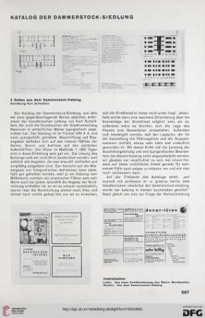 4: Katalog der Dammerstock-Siedlung