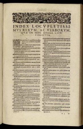 Index Locupletissimus Rerum, Ac Verborum, Quæ In Hoc Opere Continentur.